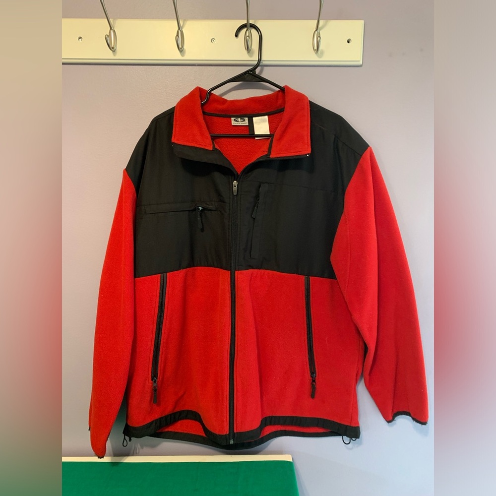 Red Athletic Works Zip Up Fleece Men’s Large